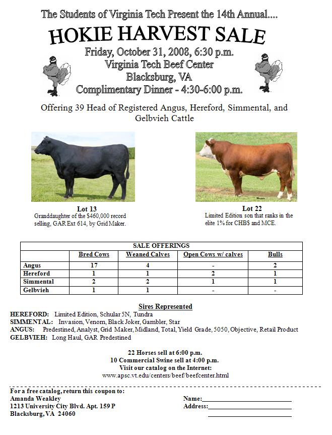 Hokie Harvest Sale